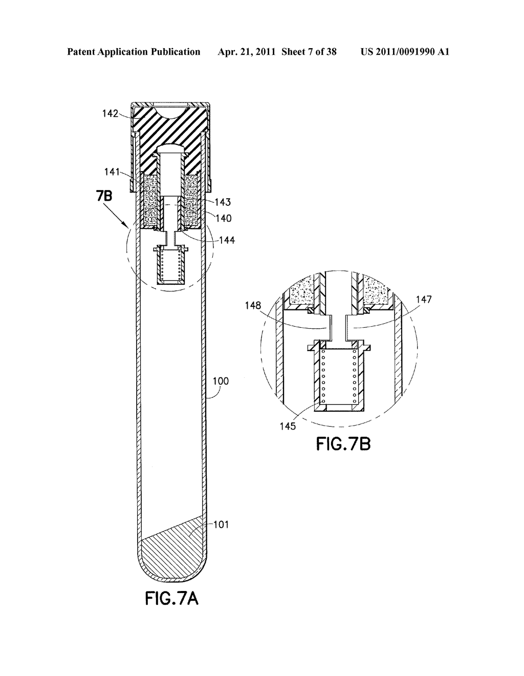 DEVICE AND METHODS FOR COLLECTION OF BIOLOGICAL FLUID SAMPLE AND TREATMENT OF SELECTED COMPONENTS - diagram, schematic, and image 08