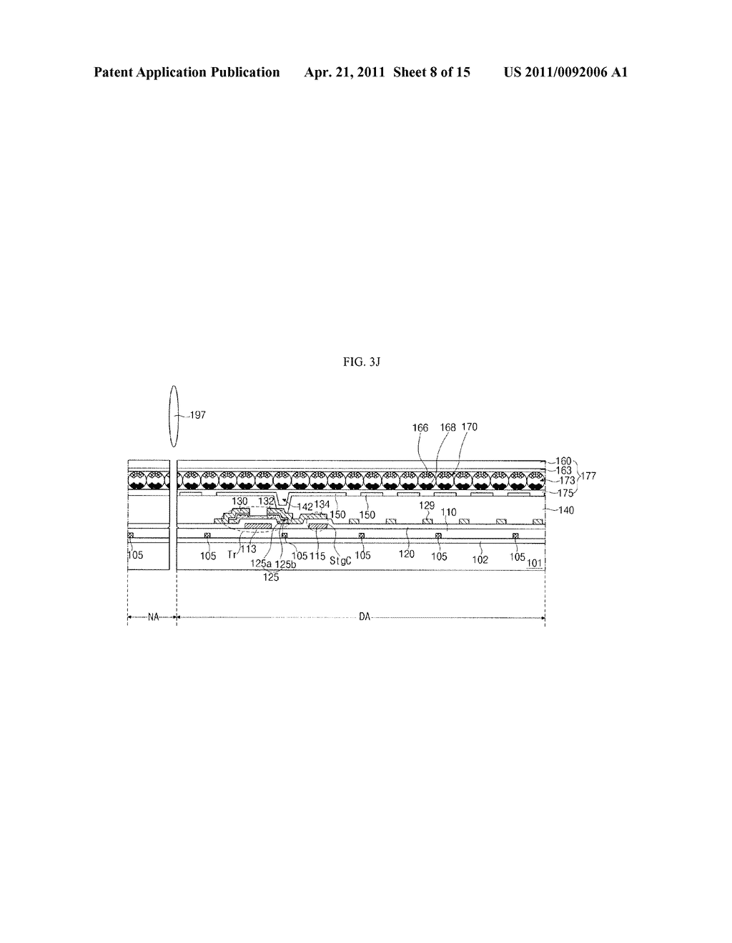 METHOD OF FABRICATING DISPLAY DEVICE USING PLASTIC SUBSTRATE - diagram, schematic, and image 09