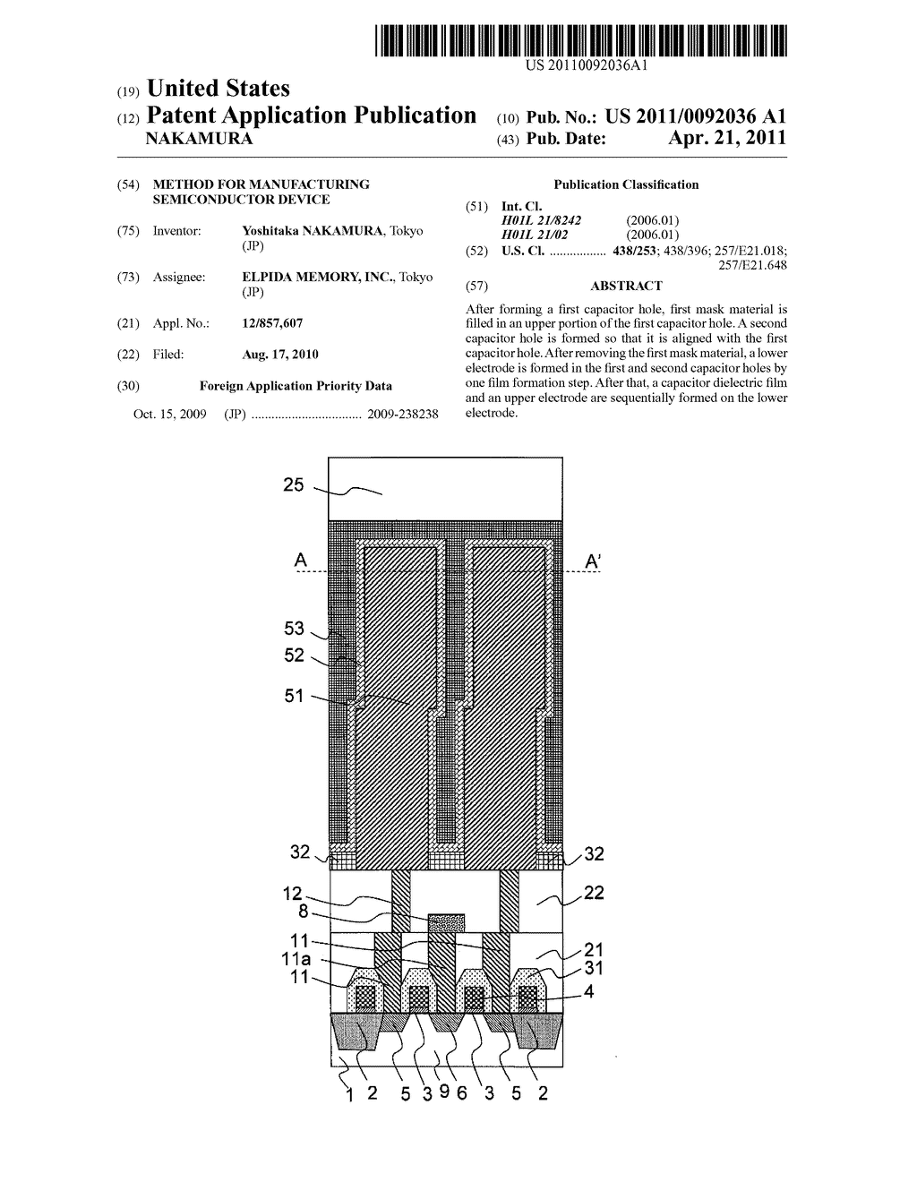 METHOD FOR MANUFACTURING SEMICONDUCTOR DEVICE - diagram, schematic, and image 01