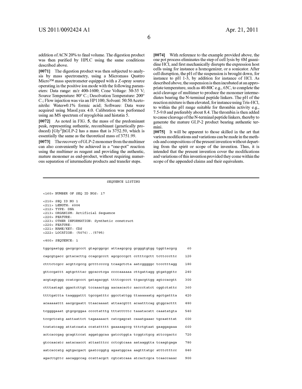 PRODUCTION OF GLUCAGON LIKE PEPTIDE 2 AND ANALOGS - diagram, schematic, and image 19