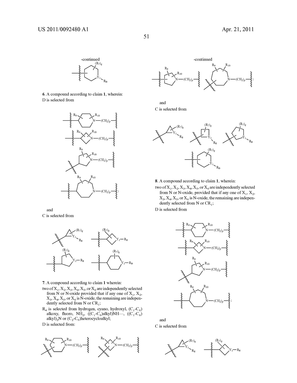 Substituted Heterocyclic Derivatives and Their Pharmaceutical Use and Compositions - diagram, schematic, and image 52