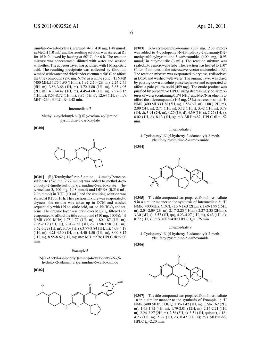 Adamantyl Iminocarbonyl-Substituted Pyrimidines As Inhibitors Of 11-Beta-HSD1 826 - diagram, schematic, and image 17