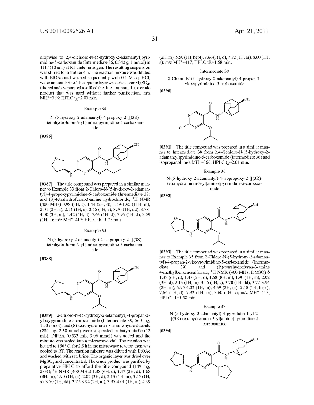 Adamantyl Iminocarbonyl-Substituted Pyrimidines As Inhibitors Of 11-Beta-HSD1 826 - diagram, schematic, and image 32