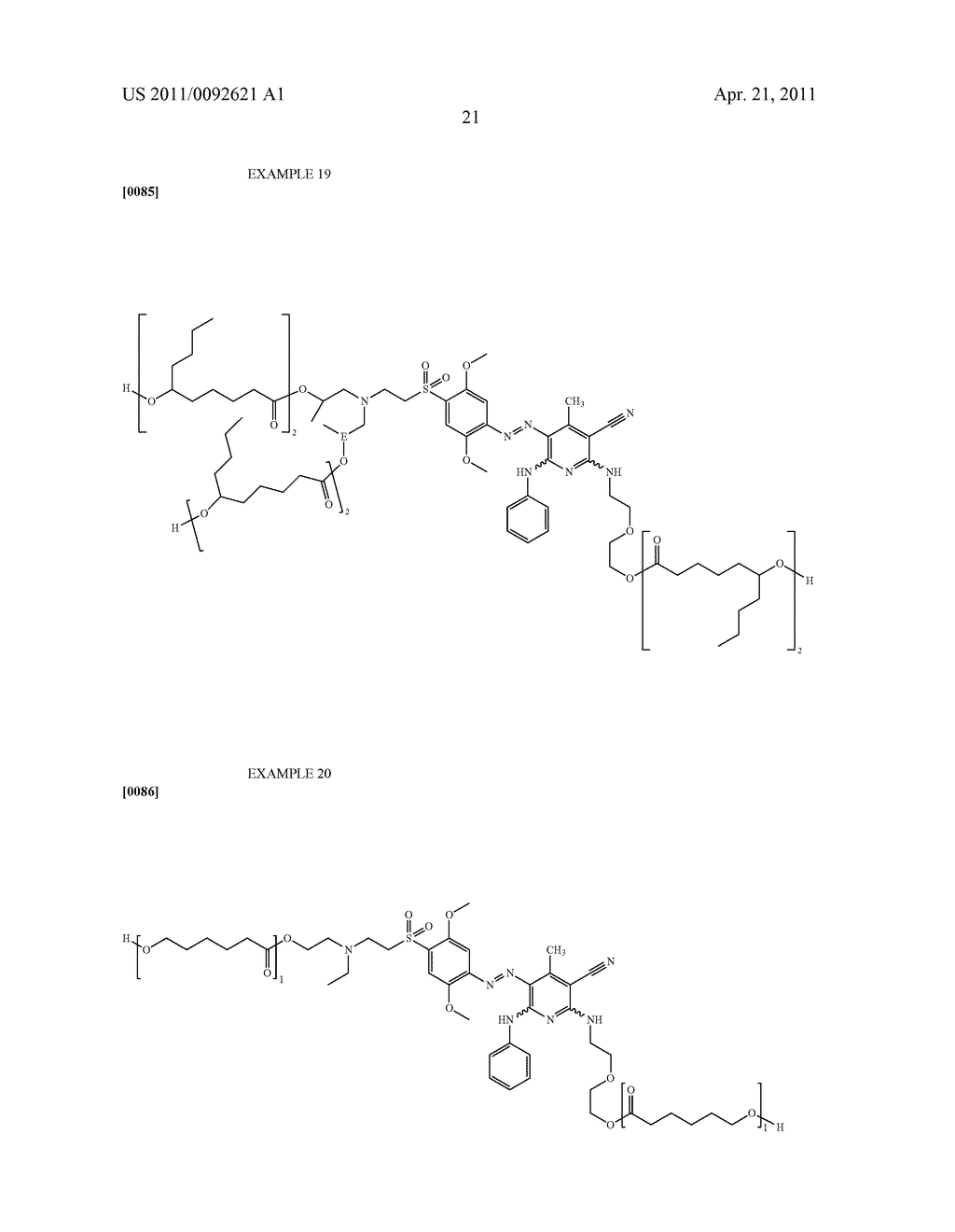 DYES WITH POLYESTER SIDE CHAIN FOR POLYMER-COLORATION, THEIR PREPARATION AND THEIR USE - diagram, schematic, and image 22