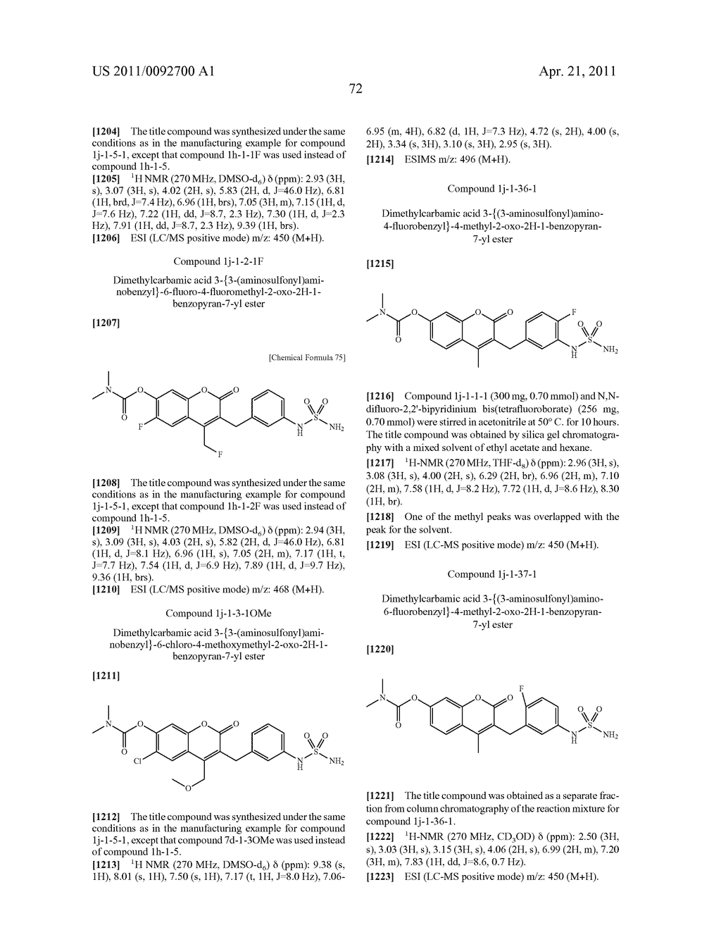 Novel Coumarin Derivative Having Antitumor Activity - diagram, schematic, and image 73