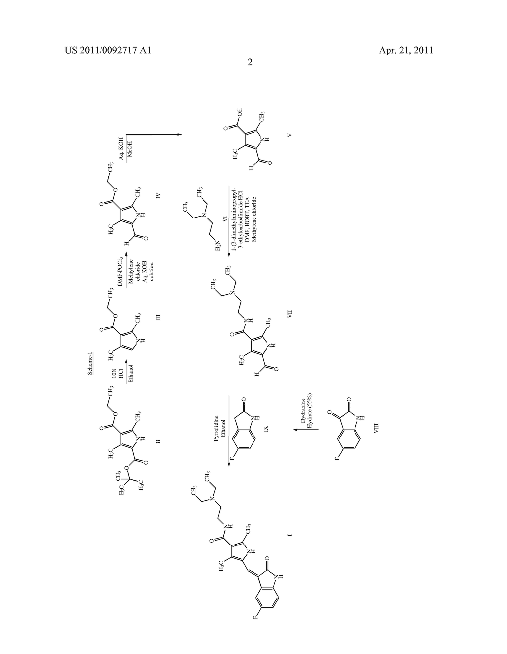 PROCESS FOR THE PREPARATION OF HIGH PURITY SUNITINIB AND ITS PHARMACEUTICALLY ACCEPTABLE SALT - diagram, schematic, and image 03