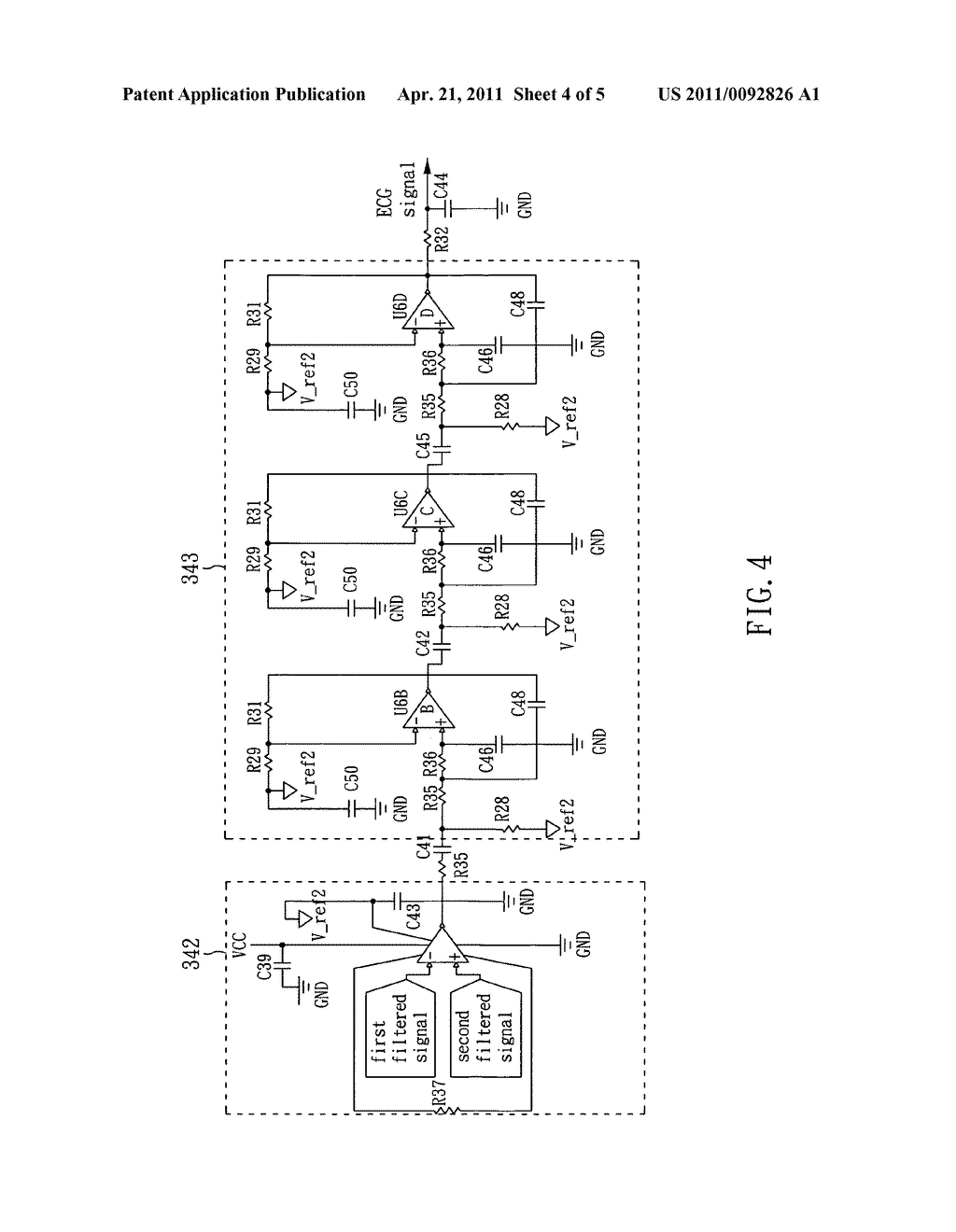 System and method for measuring ECG and breath signals by using two polar electrodes - diagram, schematic, and image 05