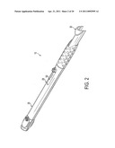 Surgical knife safety handle having user operable lock diagram and image