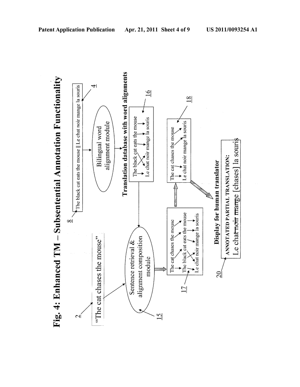 Method and System for Using Alignment Means in Matching Translation - diagram, schematic, and image 05