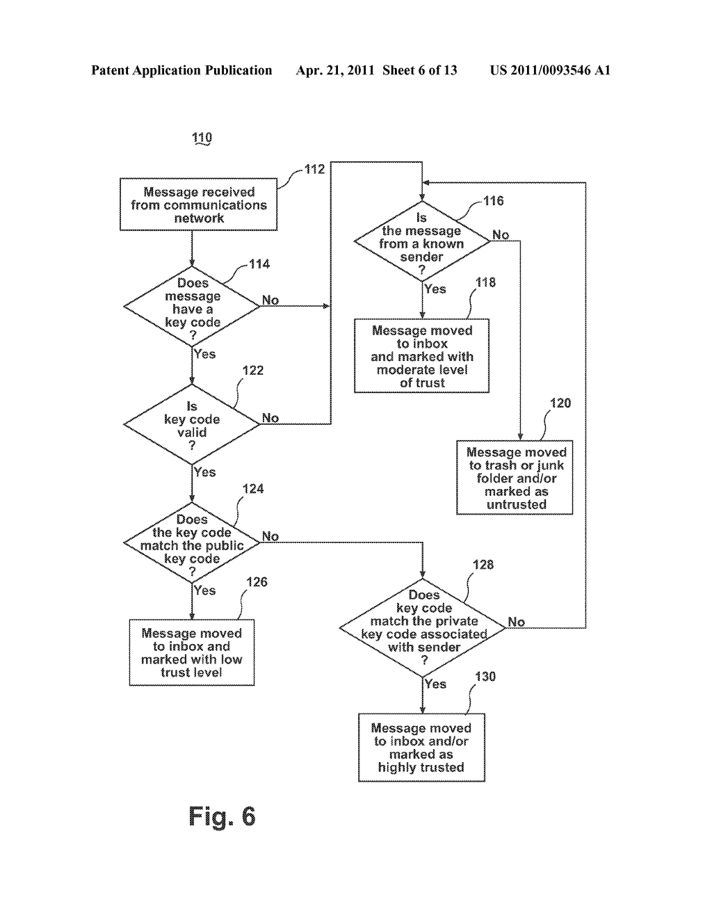 METHOD AND SYSTEM FOR SORTING ELECTRONIC COMMUNICATIONS - diagram, schematic, and image 07