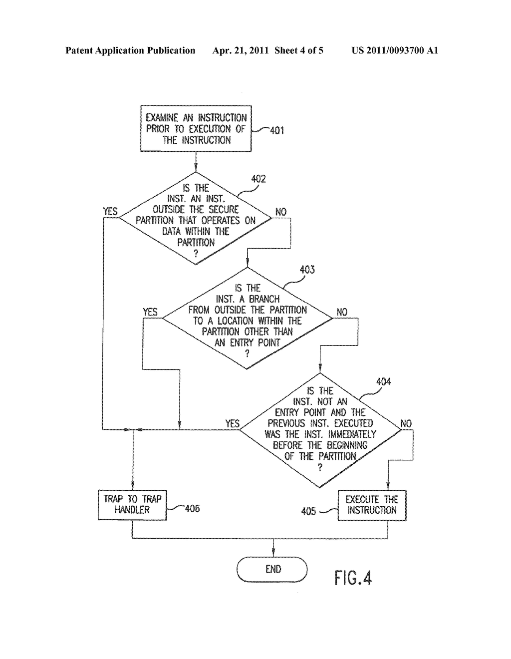 METHOD AND APPARATUS FOR SECURE EXECUTION USING A SECURE MEMORY PARTITION - diagram, schematic, and image 05