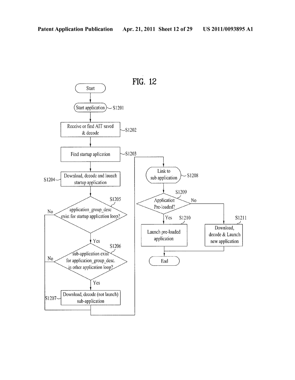 METHOD OF PROCESSING APPLICATION IN DIGITAL BROADCAST RECEIVER CONNECTED WITH INTERACTIVE NETWORK AND THE DIGITAL BROADCAST RECEIVER - diagram, schematic, and image 13