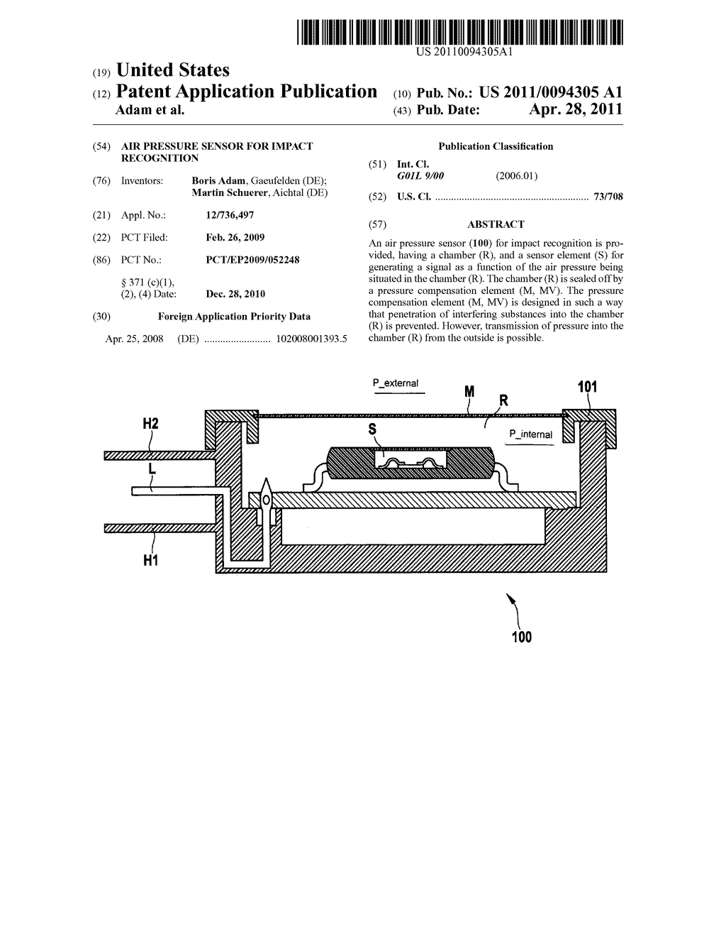 AIR PRESSURE SENSOR FOR IMPACT RECOGNITION - diagram, schematic, and image 01