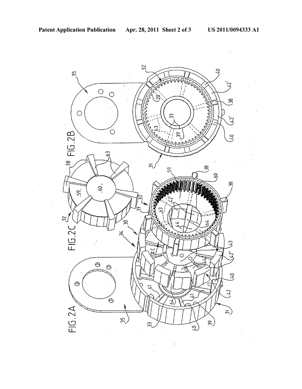 Motor vehicle starter with planetary gearset - diagram, schematic, and image 03