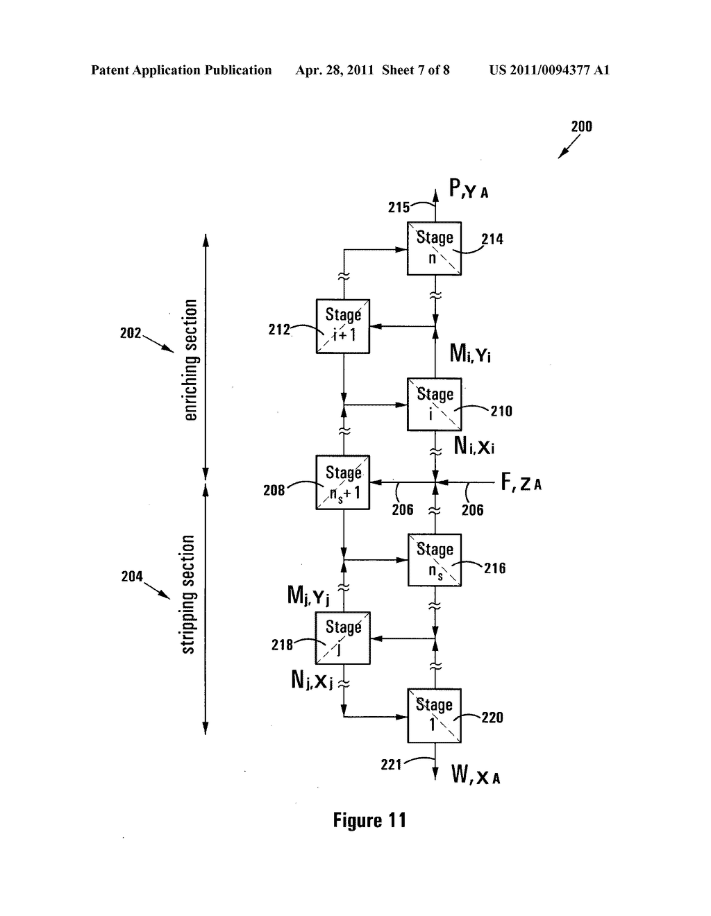 RECOVERY OF A GASEOUS COMPONENT FROM A MIXTURE OF GASEOUS COMPOUNDS - diagram, schematic, and image 08