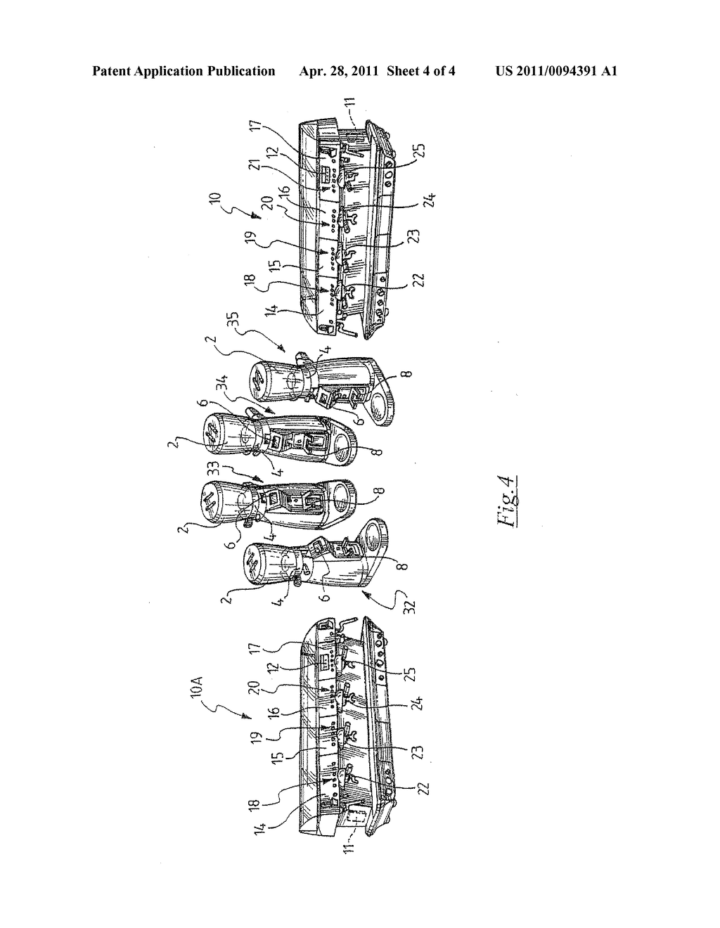 APPARATUS AND A METHOD FOR REFILLING THE FILTER-HOLDERS OF AN ESPRESSO COFFEE MACHINE WITH SELECTED DOSES OF GROUND COFFEE TO ORDER - diagram, schematic, and image 05