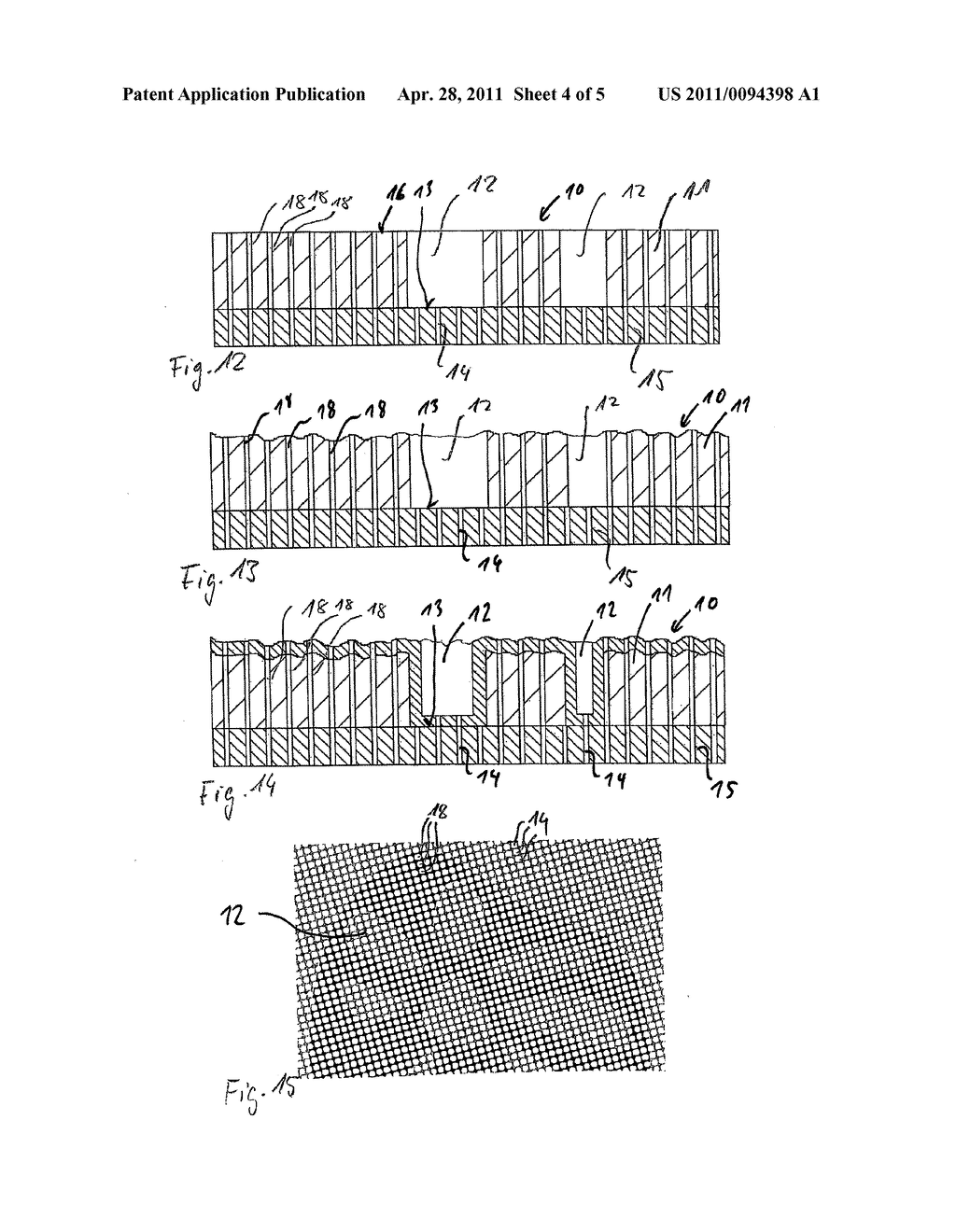 METHOD FOR PRODUCING PERFORATED OR PARTIALLY PERFORATED STENCILS WITH A RELIEF - diagram, schematic, and image 05