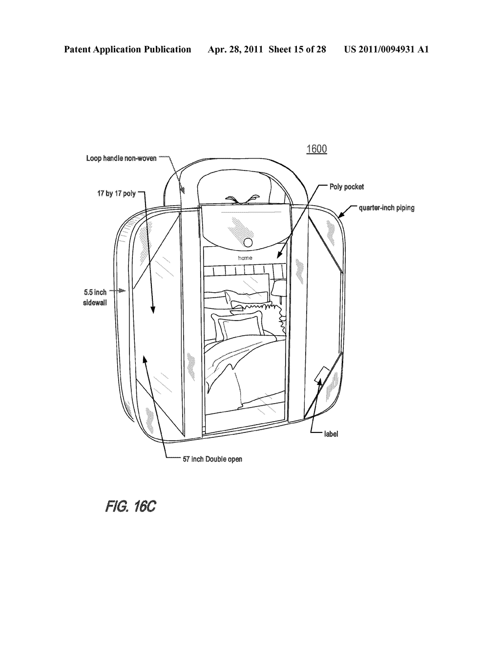 ENVIRONMENTALLY FRIENDLY TEXTILE SOFT GOODS RETAIL PACKAGING INCORPORATING VACUUM-SEALABLE BAGS REUSABLE BY CONSUMERS - diagram, schematic, and image 16