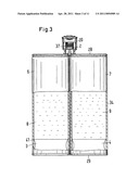 Container having a shock-absorbing element diagram and image