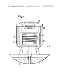 Container having a shock-absorbing element diagram and image