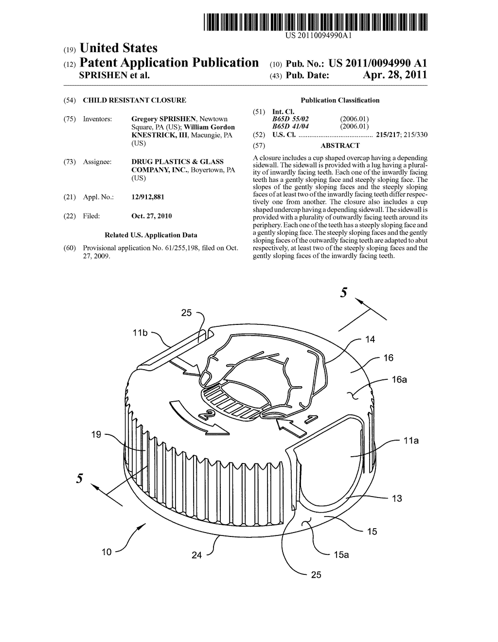 Child Resistant Closure - diagram, schematic, and image 01