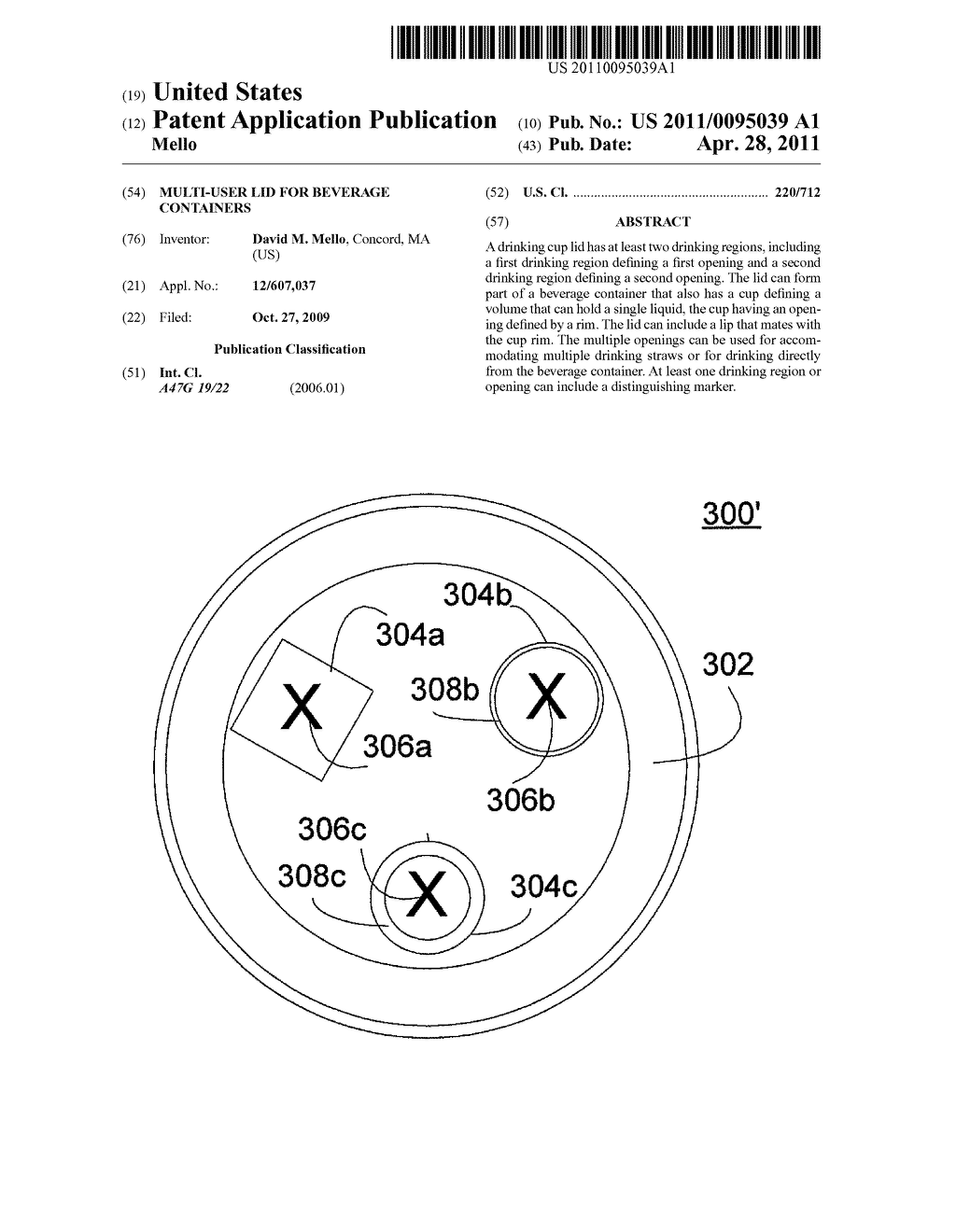 Multi-user Lid for Beverage Containers - diagram, schematic, and image 01