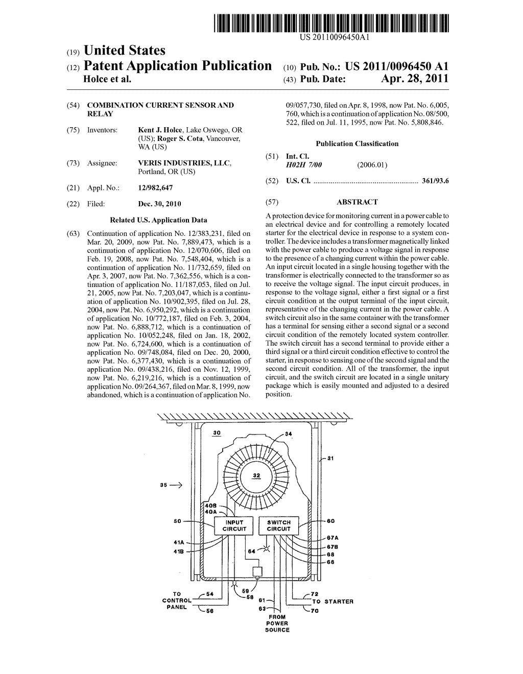 COMBINATION CURRENT SENSOR AND RELAY - diagram, schematic, and image 01