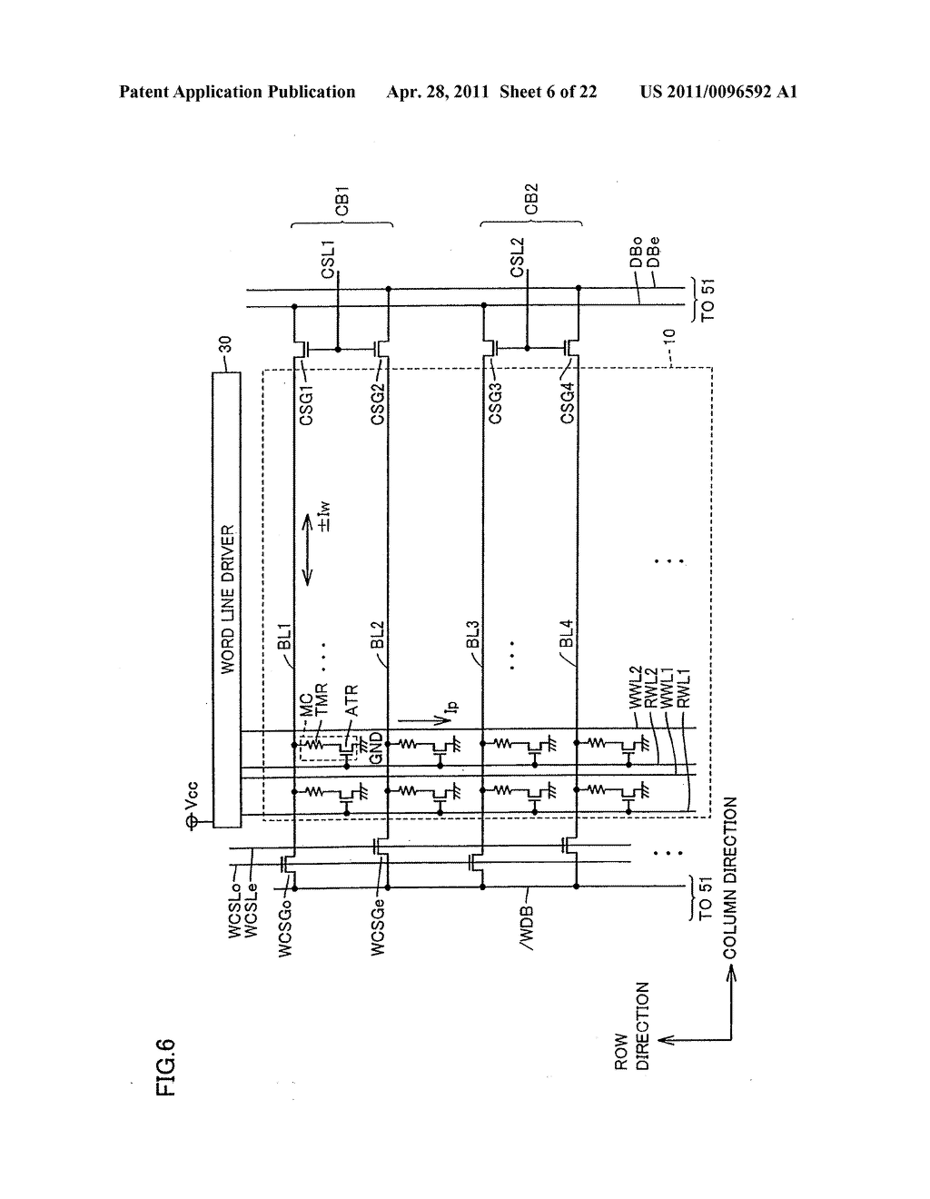 THIN FILM MAGNETIC MEMORY DEVICE WRITING DATA WITH BIDIRECTIONAL CURRENT - diagram, schematic, and image 07