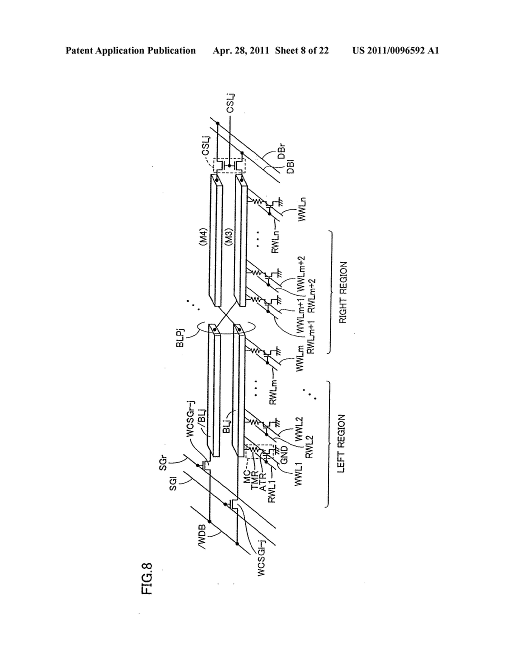 THIN FILM MAGNETIC MEMORY DEVICE WRITING DATA WITH BIDIRECTIONAL CURRENT - diagram, schematic, and image 09