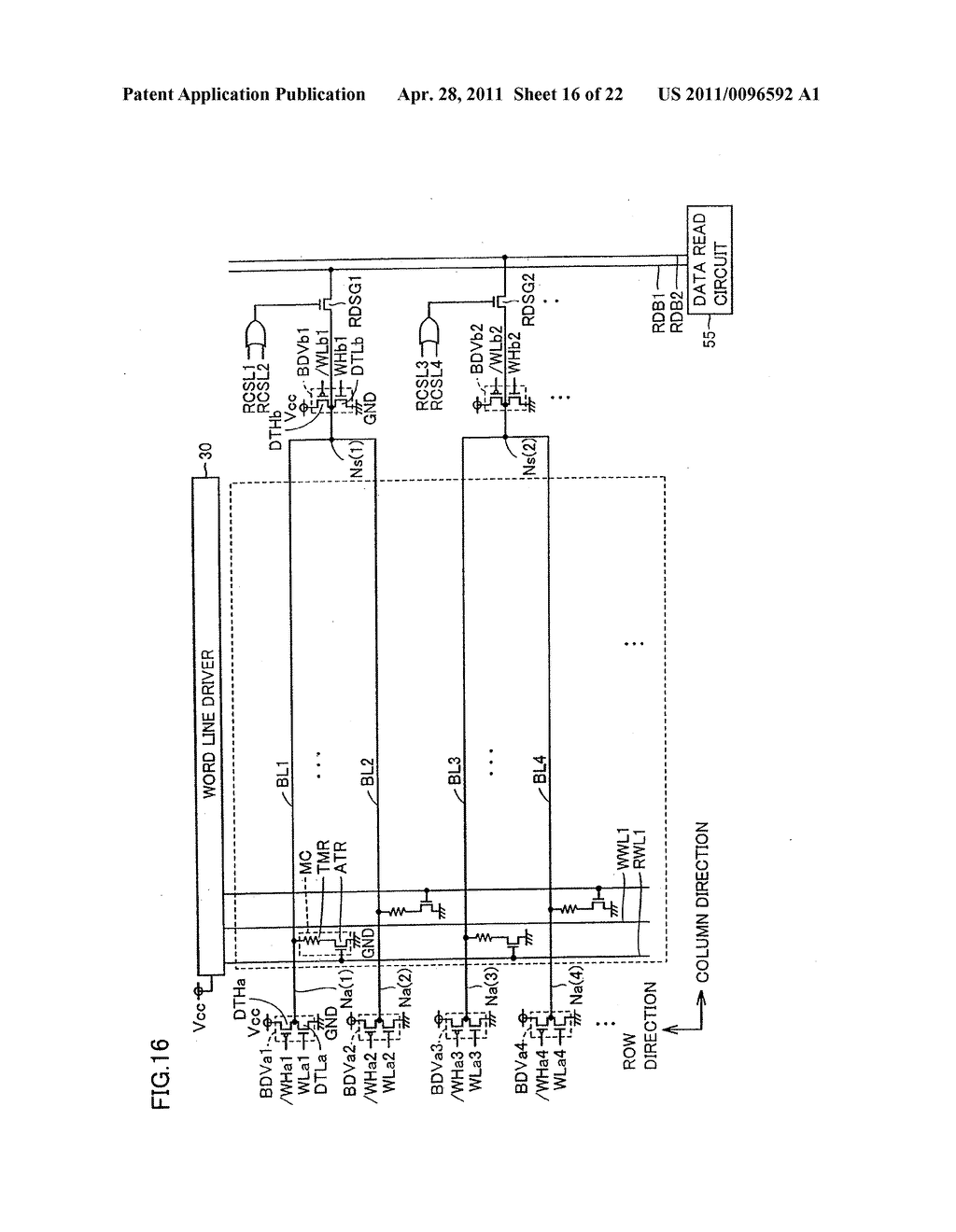 THIN FILM MAGNETIC MEMORY DEVICE WRITING DATA WITH BIDIRECTIONAL CURRENT - diagram, schematic, and image 17