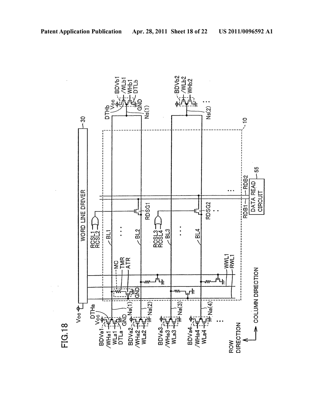 THIN FILM MAGNETIC MEMORY DEVICE WRITING DATA WITH BIDIRECTIONAL CURRENT - diagram, schematic, and image 19