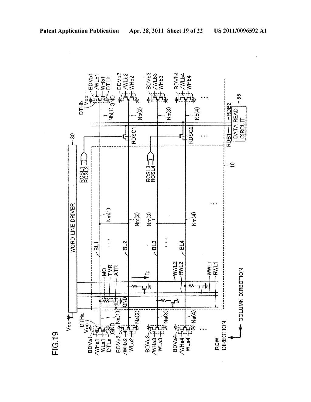 THIN FILM MAGNETIC MEMORY DEVICE WRITING DATA WITH BIDIRECTIONAL CURRENT - diagram, schematic, and image 20