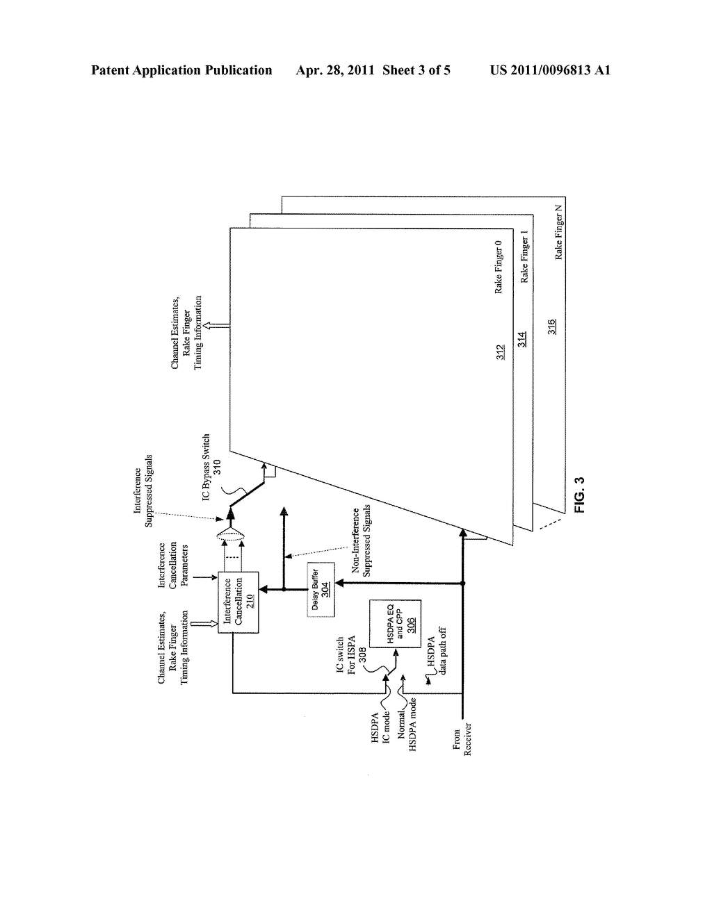 METHOD AND SYSTEM FOR INTERFERENCE SUPPRESSION BETWEEN MULTIPATH SIGNALS UTILIZING A PROGRAMMABLE INTERFACE SUPPRESSION MODULE - diagram, schematic, and image 04