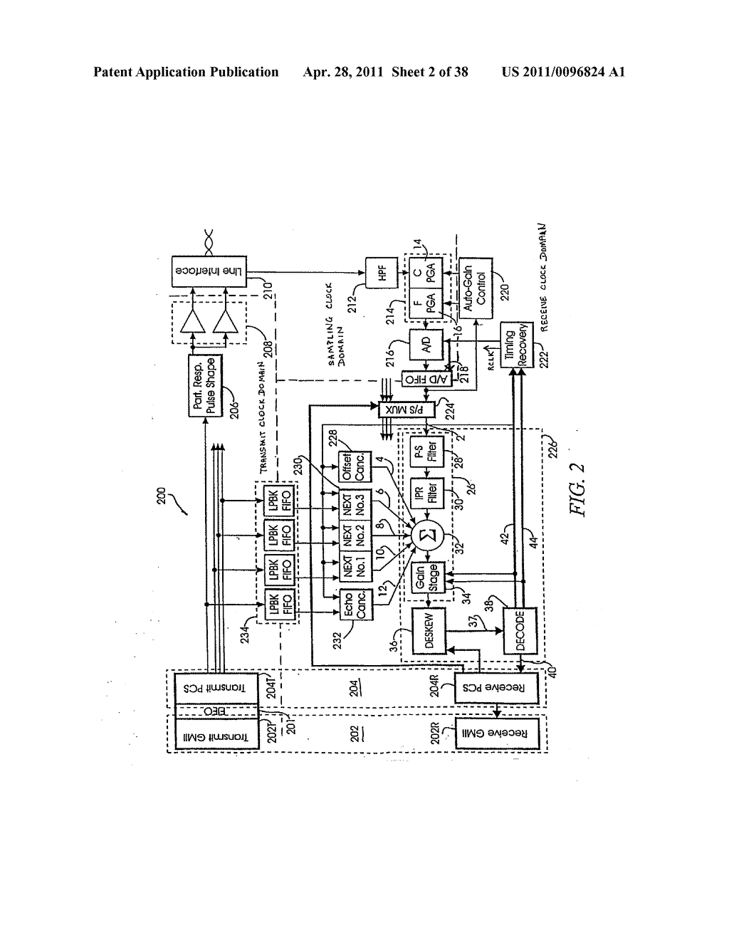 MULTI-PAIR GIGABIT ETHERNET TRANSCEIVER HAVING A SINGLE-STATE DECISION FEEDBACK EQUALIZER - diagram, schematic, and image 03