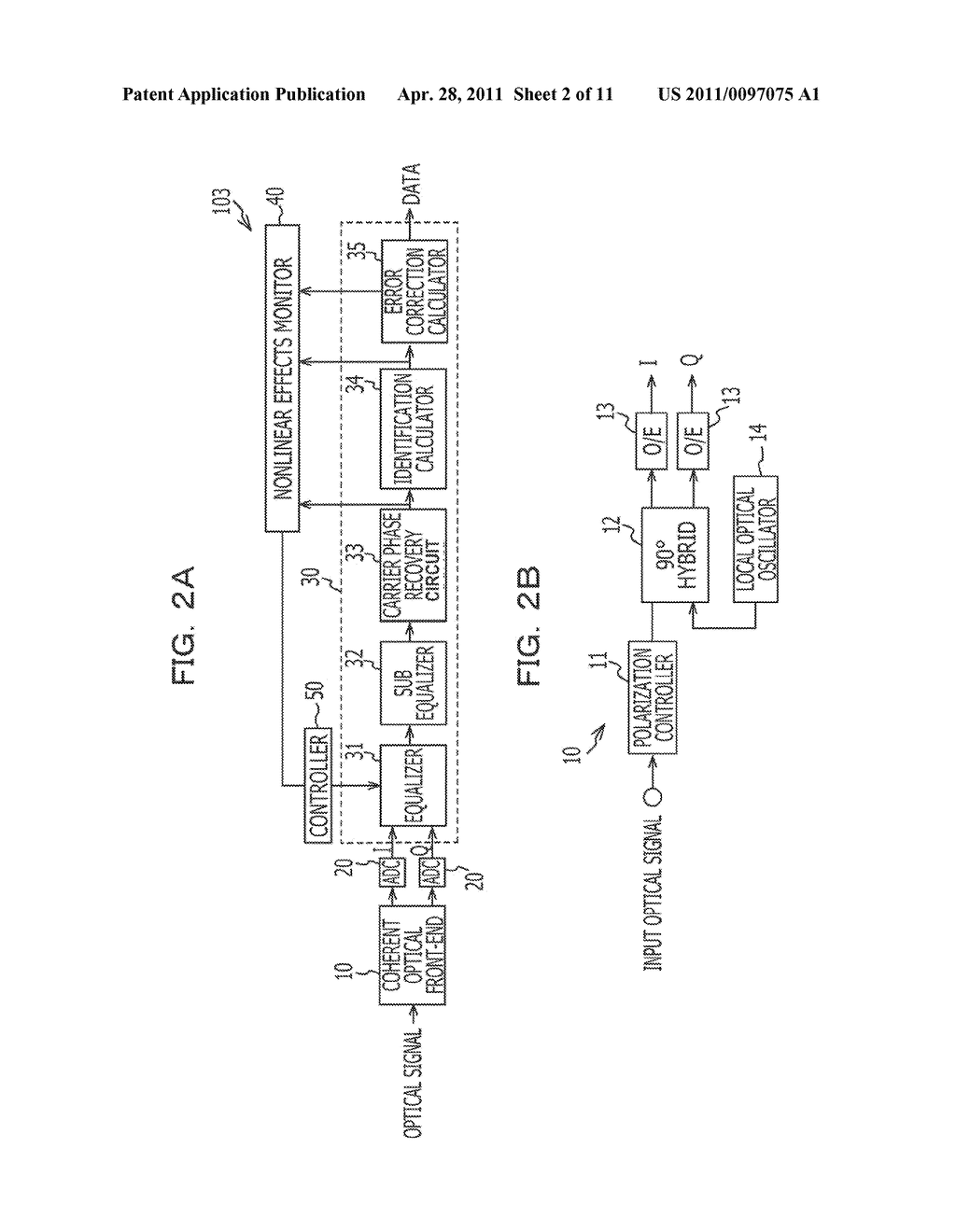 NONLINEAR DISTORTION DETECTING CIRCUIT, OPTICAL RECEIVER, OPTICAL TRANSMISSION SYSTEM, AND METHOD FOR DETECTING NONLINEAR DISTORTION - diagram, schematic, and image 03