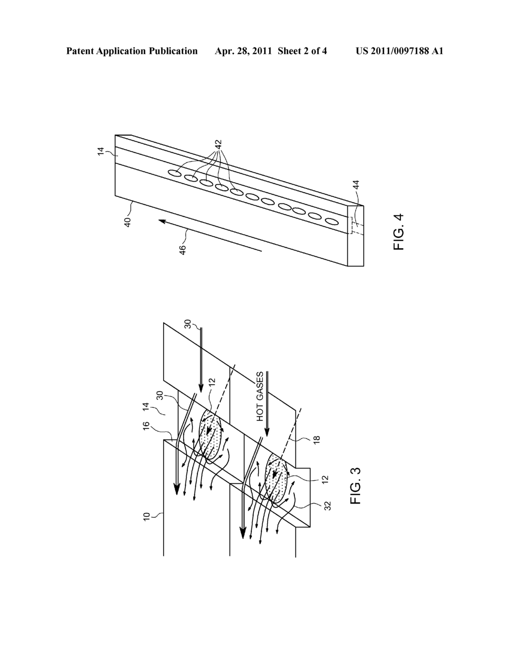 STRUCTURE AND METHOD FOR IMPROVING FILM COOLING USING SHALLOW TRENCH WITH HOLES ORIENTED ALONG LENGTH OF TRENCH - diagram, schematic, and image 03