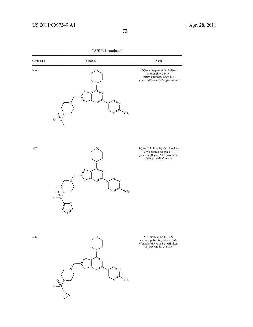 PHOSPHOINOSITIDE 3-KINASE INHIBITOR COMPOUNDS AND METHODS OF USE - diagram, schematic, and image 74