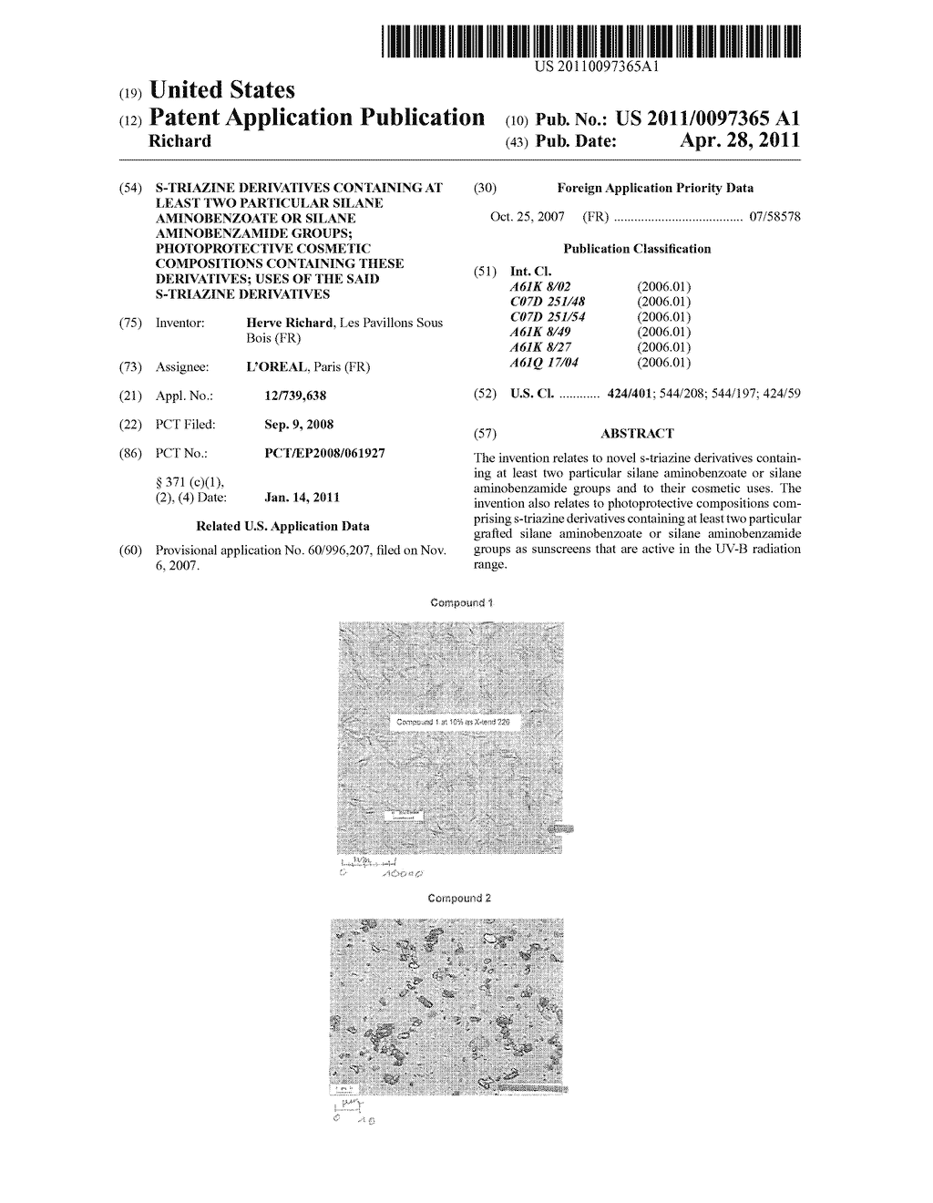 S-TRIAZINE DERIVATIVES CONTAINING AT LEAST TWO PARTICULAR SILANE AMINOBENZOATE OR SILANE AMINOBENZAMIDE GROUPS; PHOTOPROTECTIVE COSMETIC COMPOSITIONS CONTAINING THESE DERIVATIVES; USES OF THE SAID S-TRIAZINE DERIVATIVES - diagram, schematic, and image 01