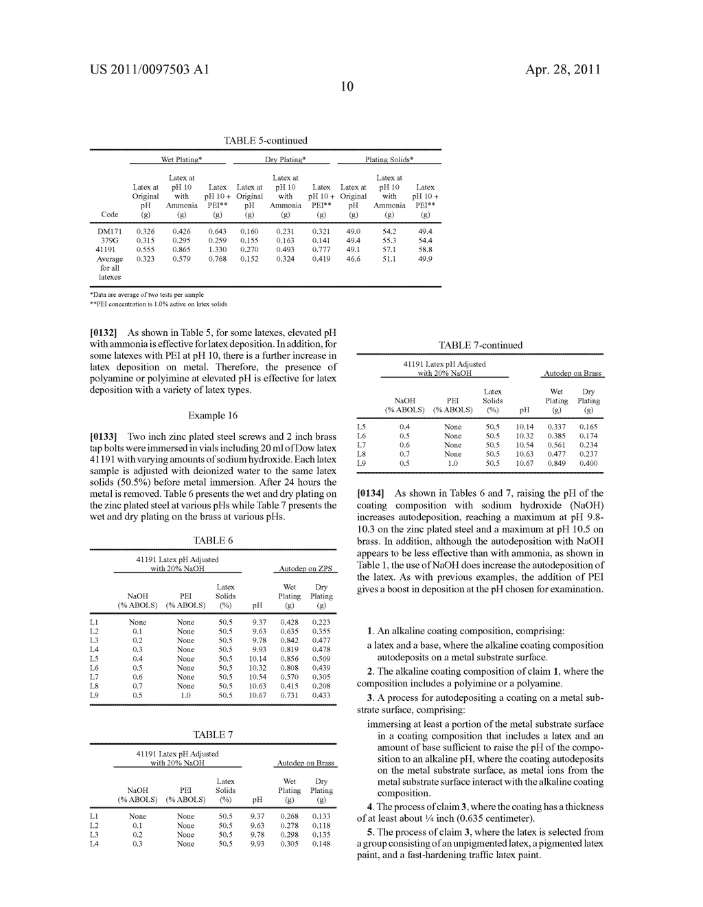 ALKALINE COATING COMPOSITION FOR AUTODEPOSITION - diagram, schematic, and image 21