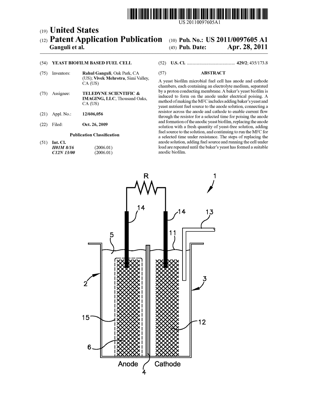 YEAST BIOFILM BASED FUEL CELL - diagram, schematic, and image 01