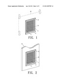 TWO PART GRILLE WITH INTERLOCKING CONNECTIONS FOR ASSEMBLY IN DOORS OR THE LIKE diagram and image