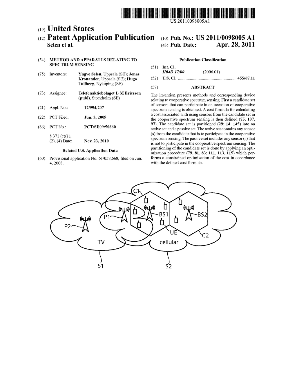 Method and Apparatus Relating to Spectrum Sensing - diagram, schematic, and image 01