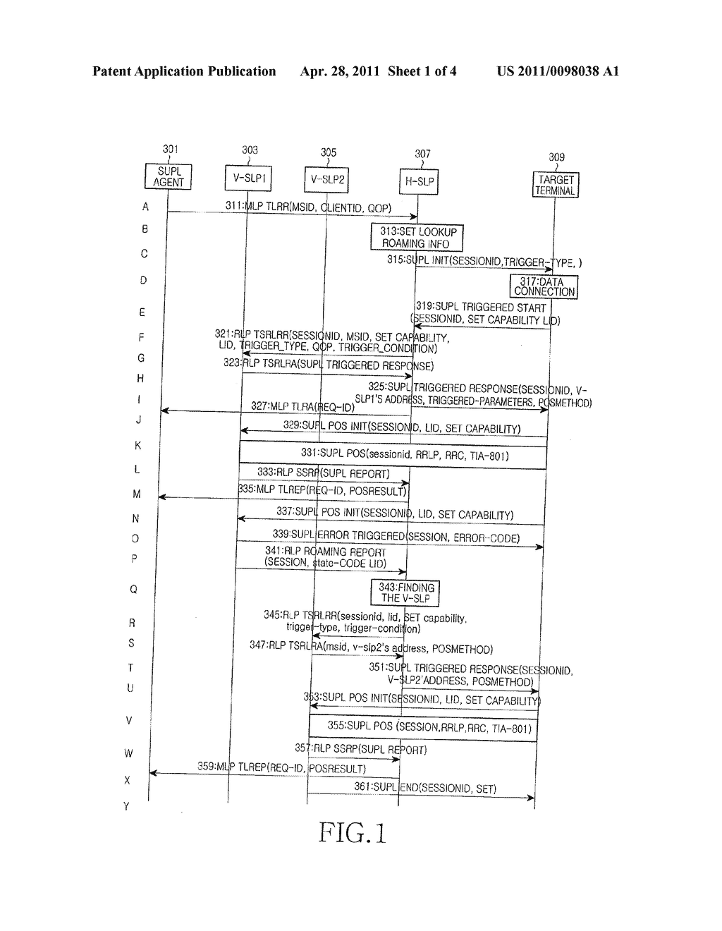 Method for Providing Triggered Location Information of a Target Terminal - diagram, schematic, and image 02