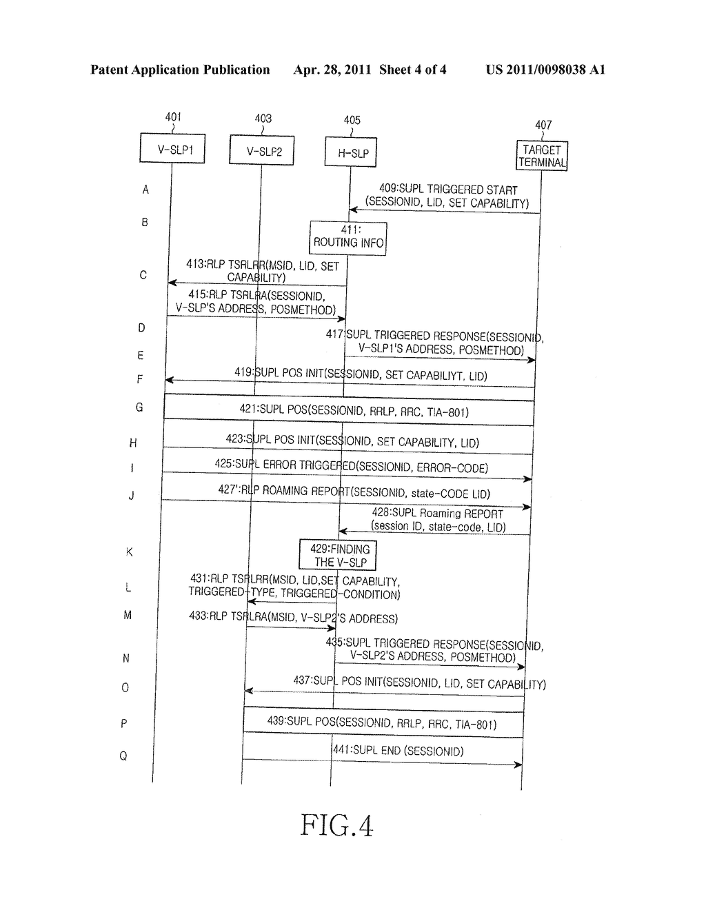 Method for Providing Triggered Location Information of a Target Terminal - diagram, schematic, and image 05