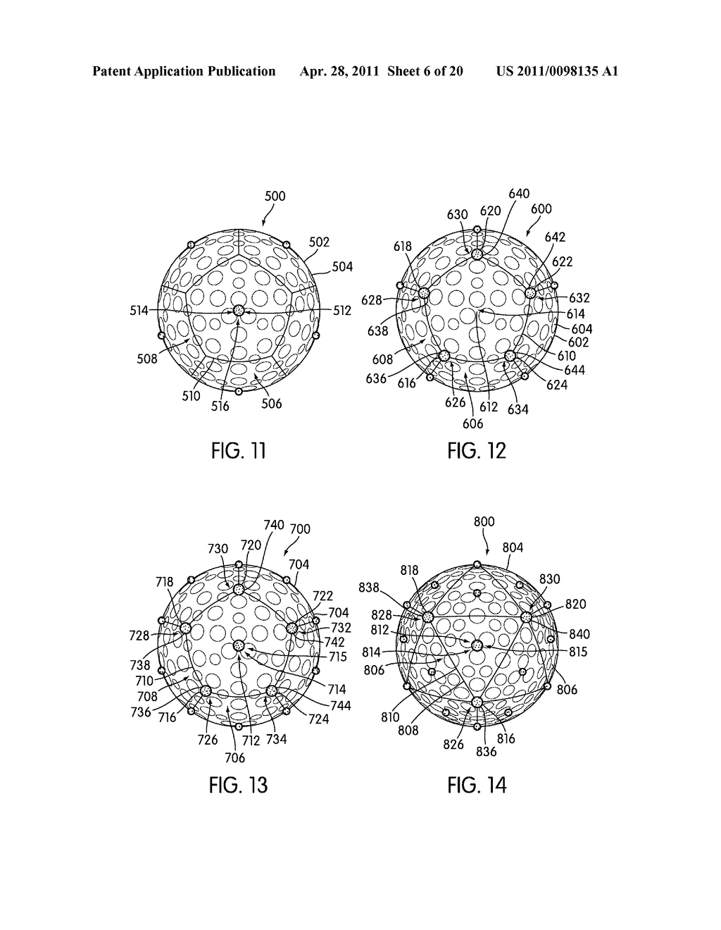 Golf Ball With Projections Adjacent Dimples - diagram, schematic, and image 07