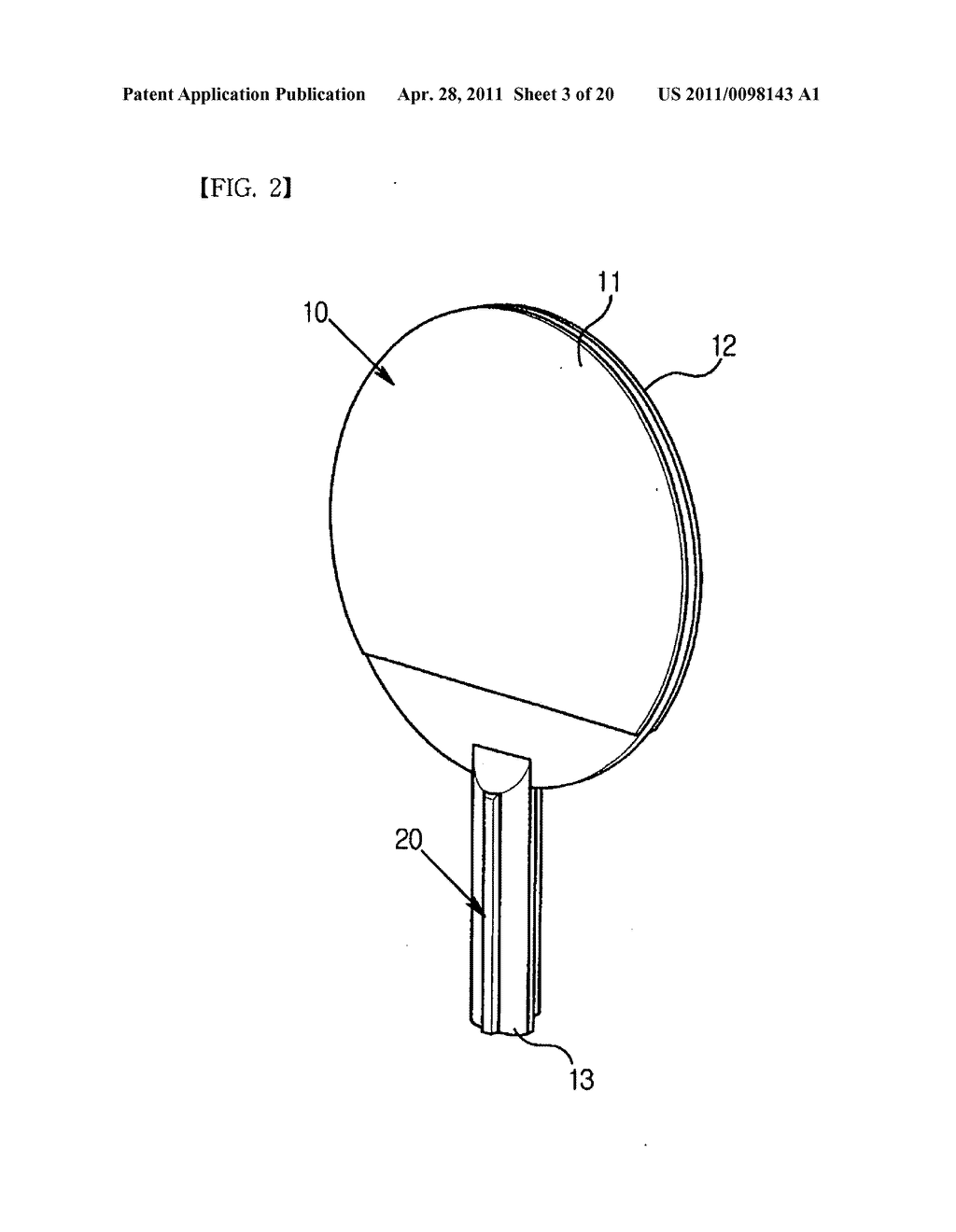 SHAKEHAND TYPE PINGPONG RACKET WITH SUPPORTING PROJECTION PART - diagram, schematic, and image 04