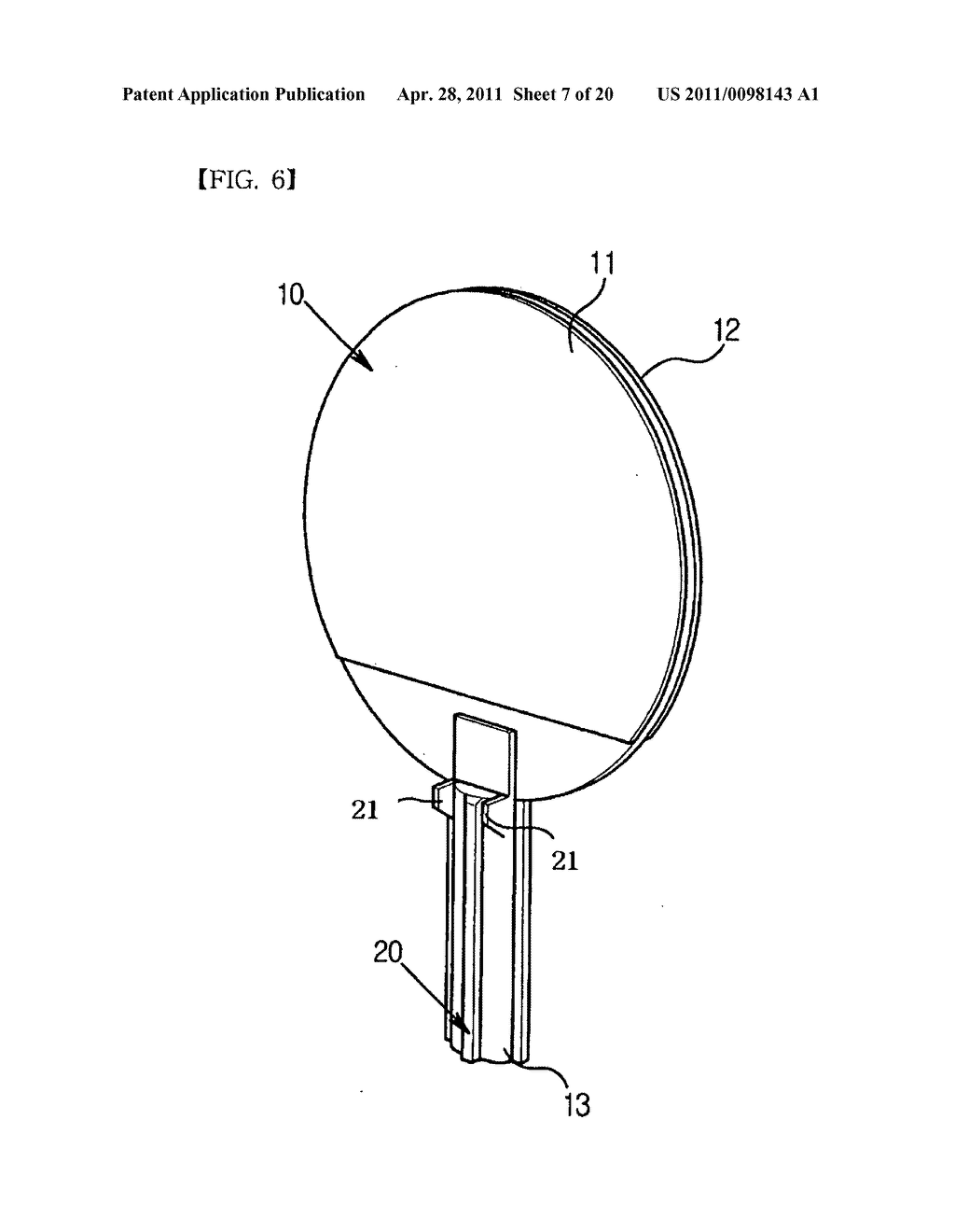 SHAKEHAND TYPE PINGPONG RACKET WITH SUPPORTING PROJECTION PART - diagram, schematic, and image 08