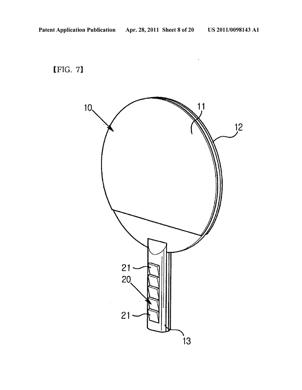 SHAKEHAND TYPE PINGPONG RACKET WITH SUPPORTING PROJECTION PART - diagram, schematic, and image 09