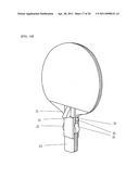 SHAKEHAND TYPE PINGPONG RACKET WITH SUPPORTING PROJECTION PART diagram and image