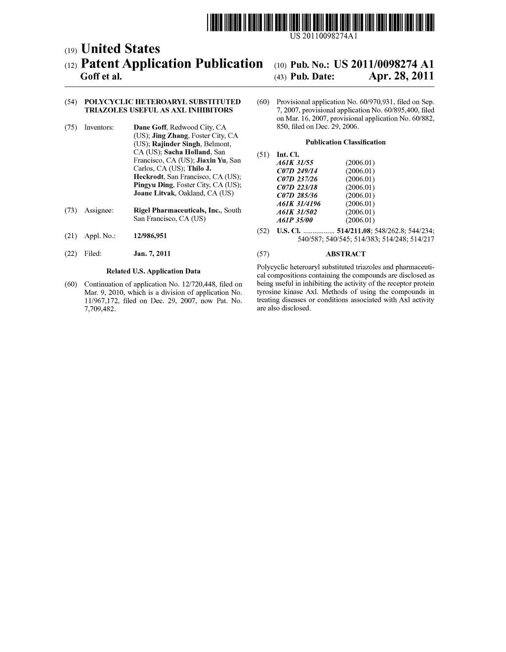 POLYCYCLIC HETEROARYL SUBSTITUTED TRIAZOLES USEFUL AS AXL INHIBITORS - diagram, schematic, and image 01